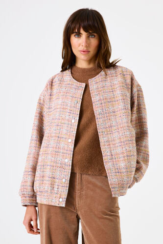Veste en tweed à carreaux
