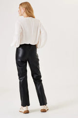 Pantalon faux cuir noir