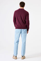 Pull polo bordeaux
