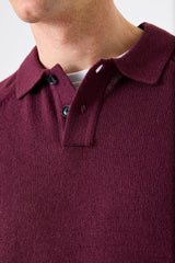 Pull polo bordeaux