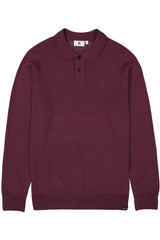 Pull polo bordeaux
