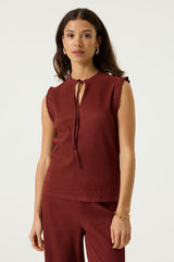Top rouge brique