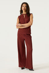 Pantalon rouge brique