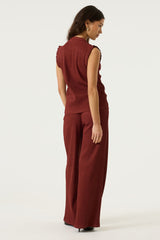 Pantalon rouge brique