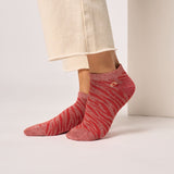 Chaussettes courtes Zèbre rouge/doré