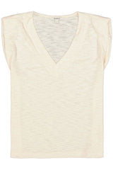 Top blanc cassé