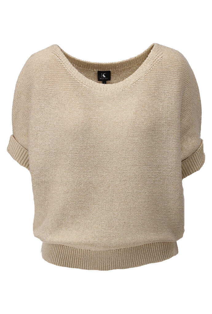 Pull sans manches beige doré